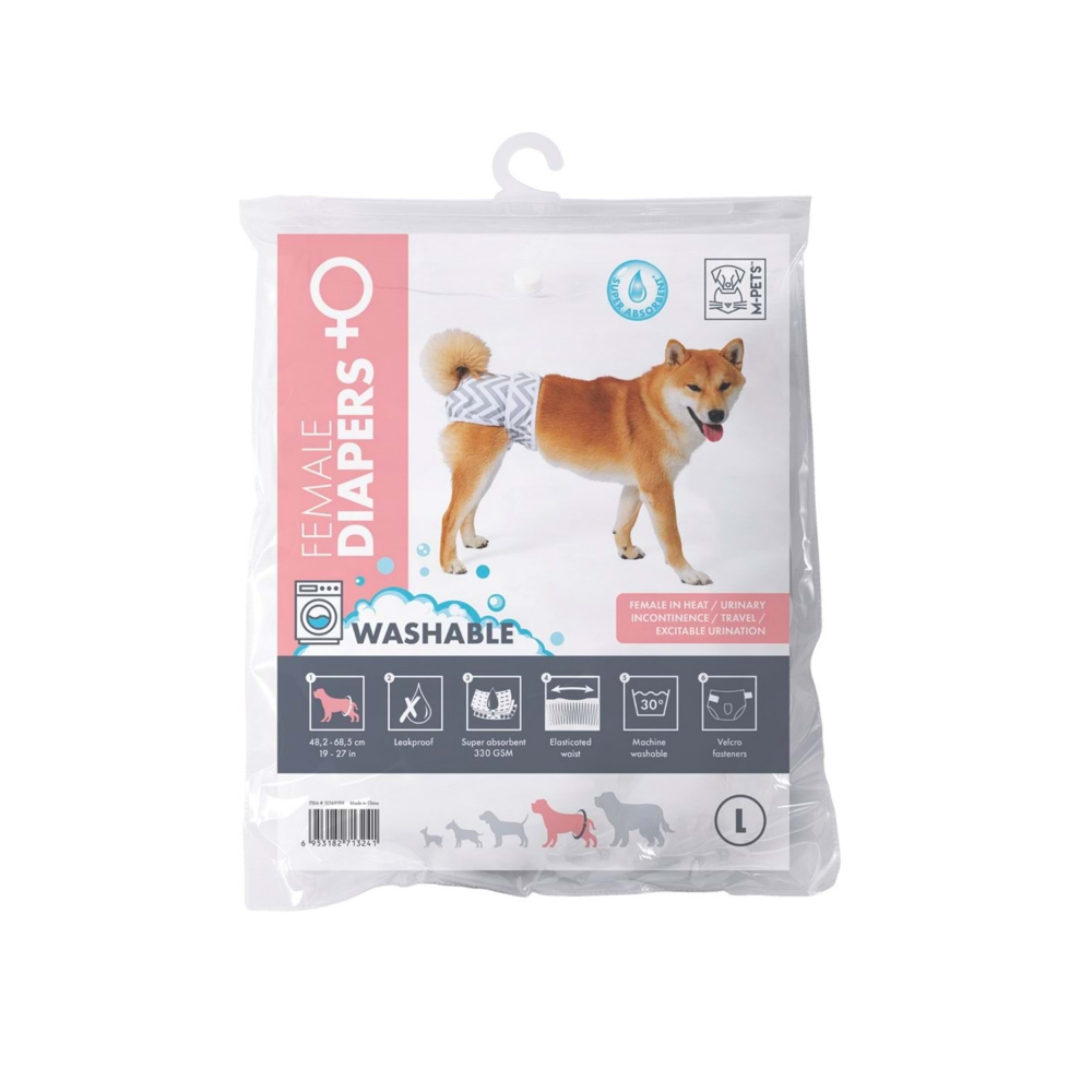 M-Pets Dişi Köpekler İçin Yıkanabilir Külot (L)