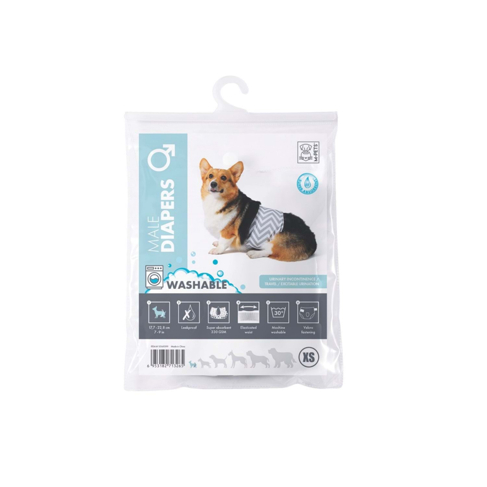 M-Pets Erkek Köpekler İçin Yıkanabilir Külot (XS)