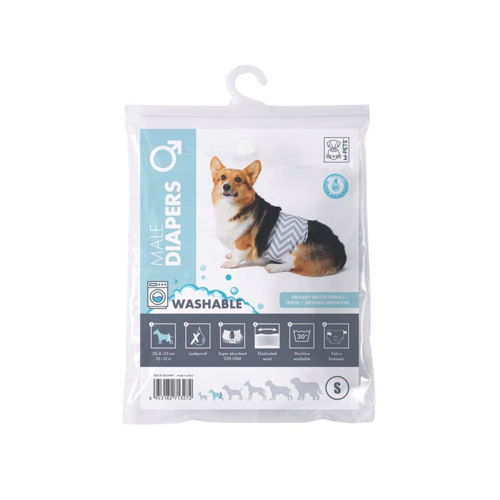 M-Pets Erkek Köpekler İçin Yıkanabilir Külot (S)