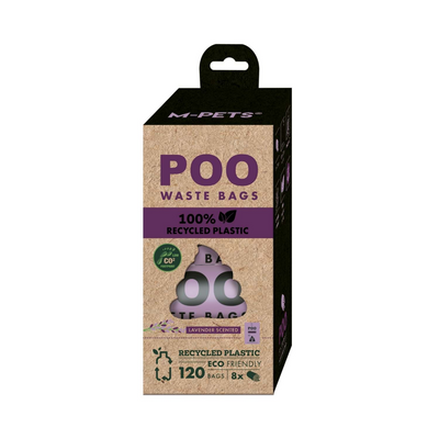 M-Pets Poo 100% Recycled Dışkı Poşeti Lavanta Kokulu 8x15 Yaprak