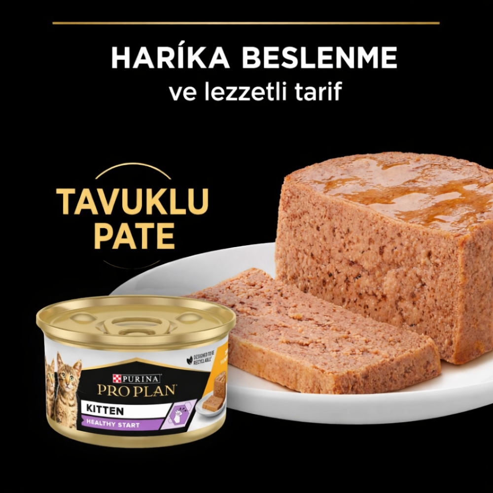 Pro Plan Kitten Tavuklu 85gr Yaş Kedi Konservesi