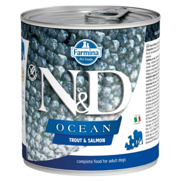N&D Ocean Tahılsız Alabalık&Somon Balığı 285gr Yaş Köpek Konservesi
