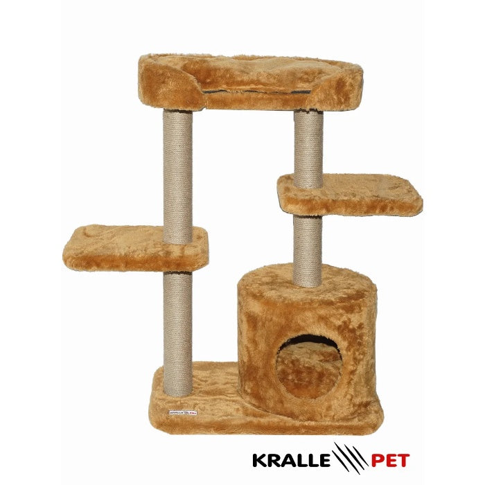 Kralle 1036 Yuvalı Teraslı Kedi Tırmalama Camel