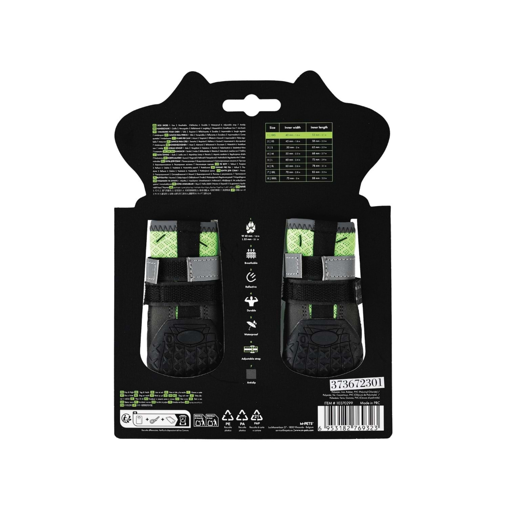 M-Pets Flexi Köpekler İçin Ayakkabı #1 XXS Green Edition