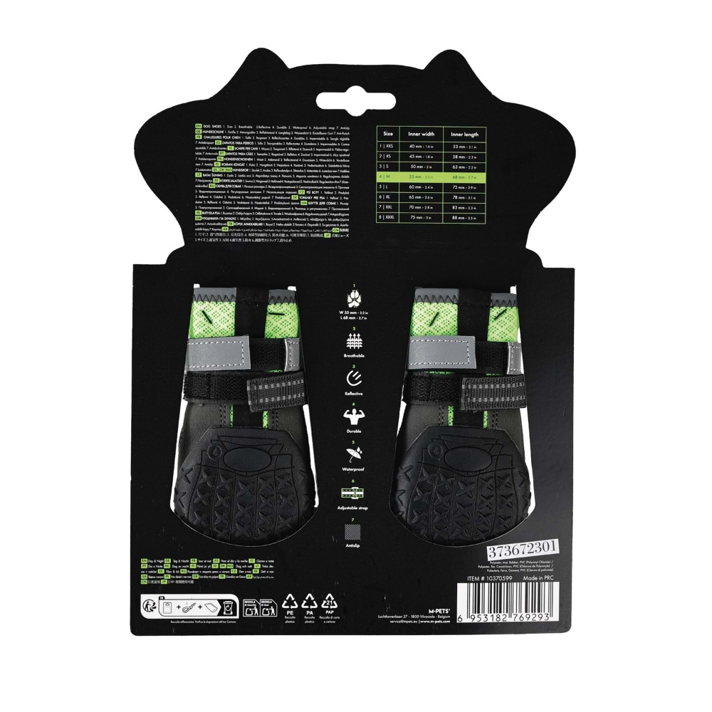 M-Pets Flexi Köpekler İçin Ayakkabı #4 M Green Edition