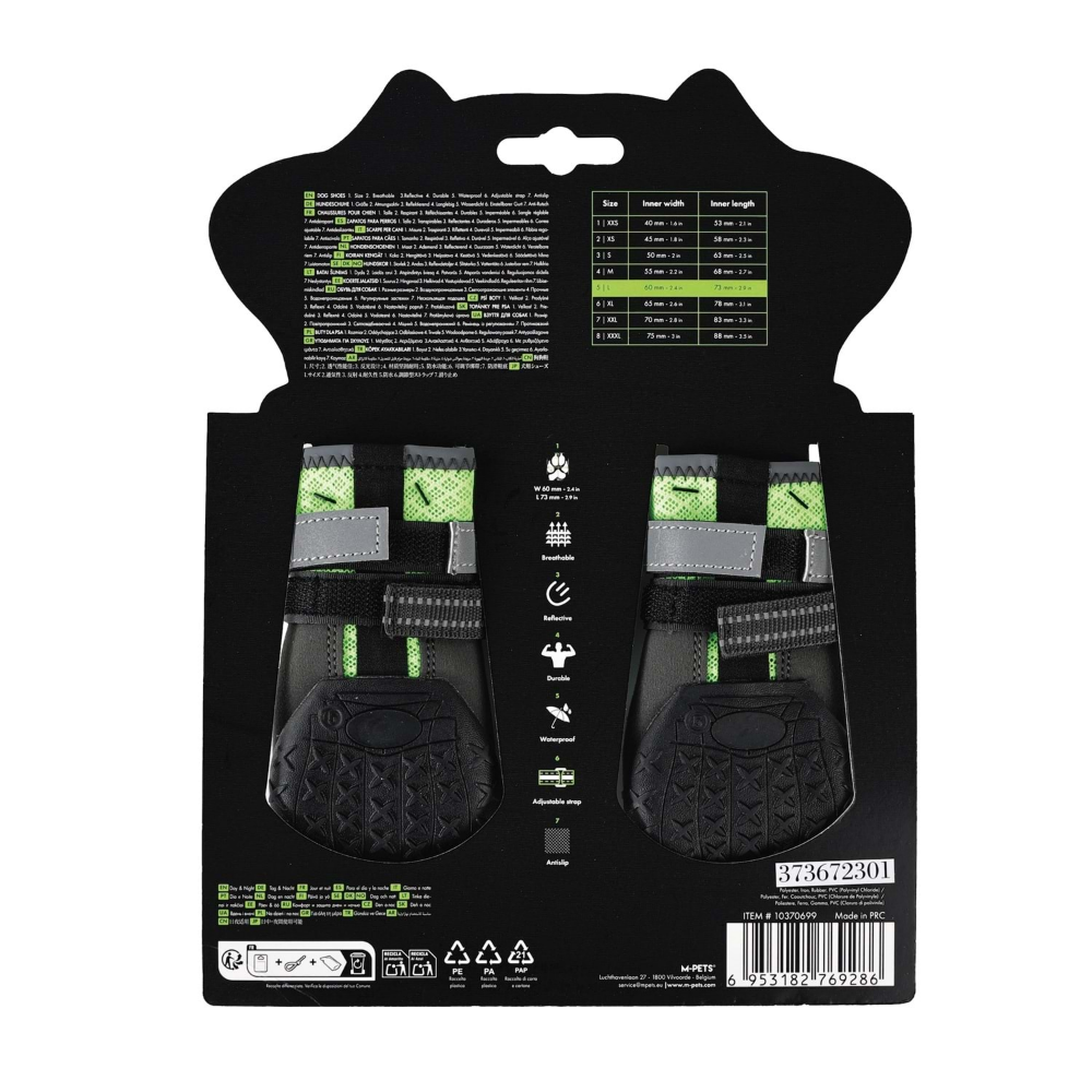 M-Pets Flexi Köpekler İçin Ayakkabı #5 L Green Edition