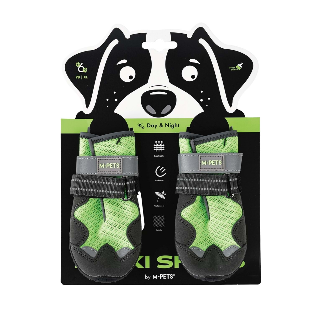 M-Pets Flexi Köpekler İçin Ayakkabı #6 XL Green Edition