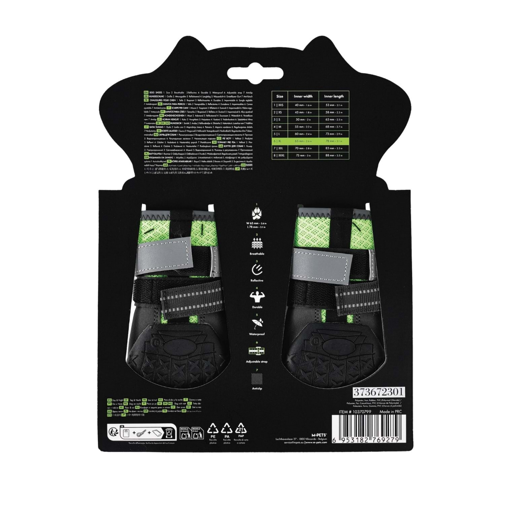 M-Pets Flexi Köpekler İçin Ayakkabı #6 XL Green Edition