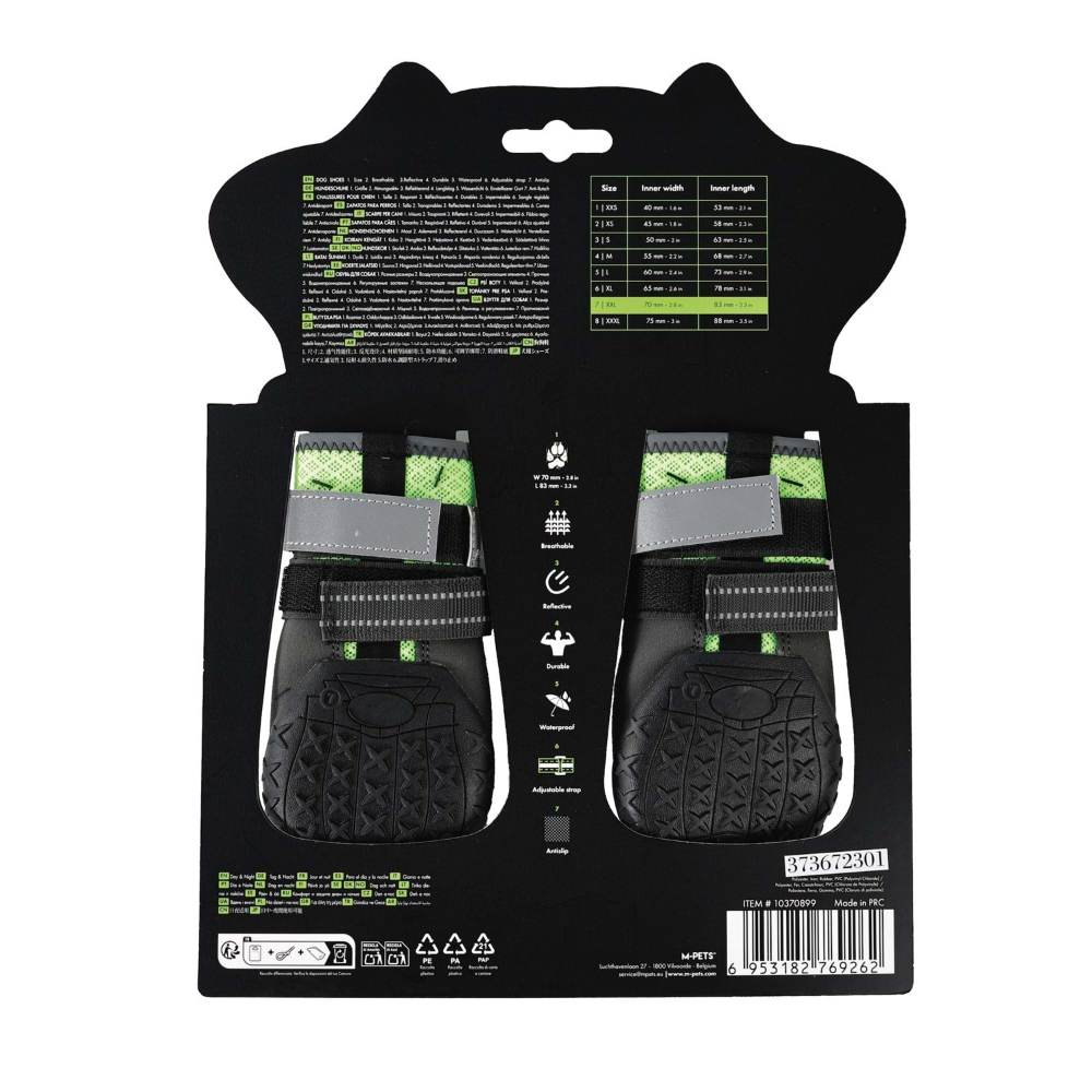 M-Pets Flexi Köpekler İçin Ayakkabı #7 XXL Green Edition