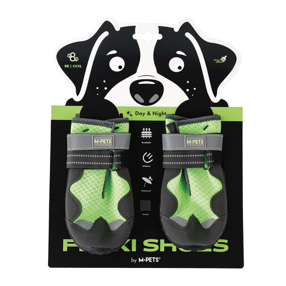 M-Pets Flexi Köpekler İçin Ayakkabı #8 XXXL Green Edition