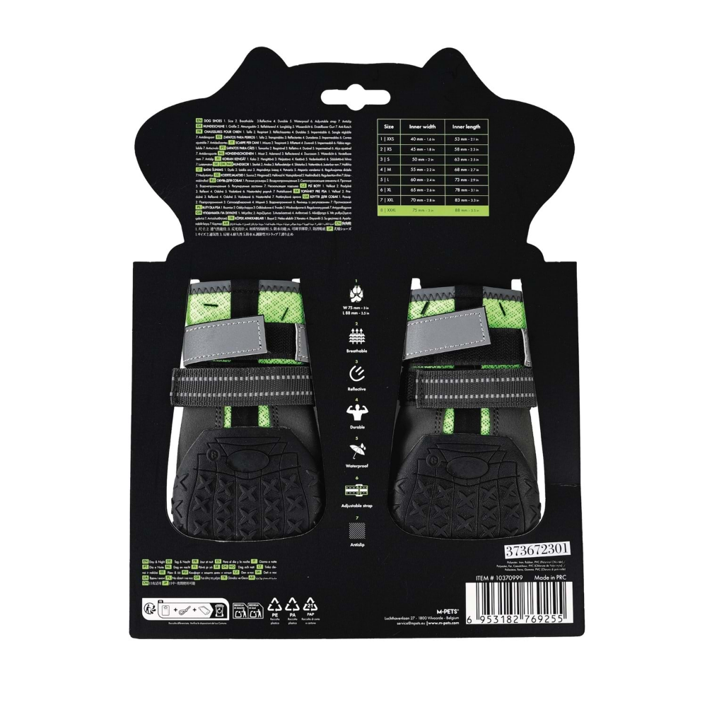 M-Pets Flexi Köpekler İçin Ayakkabı #8 XXXL Green Edition