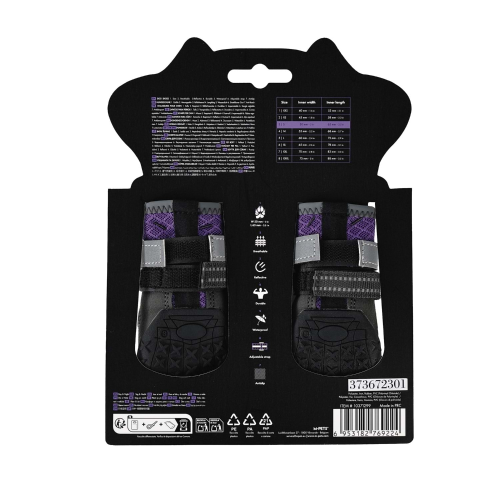 M-Pets Flexi Köpekler İçin Ayakkabı #1 XXS Purple Edition