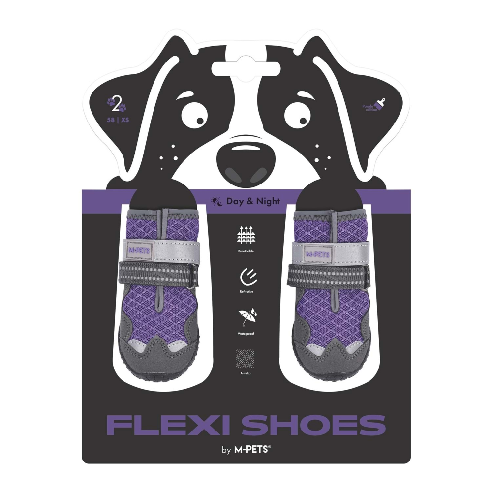 M-Pets Flexi Köpekler İçin Ayakkabı #2 XS Purple Edition