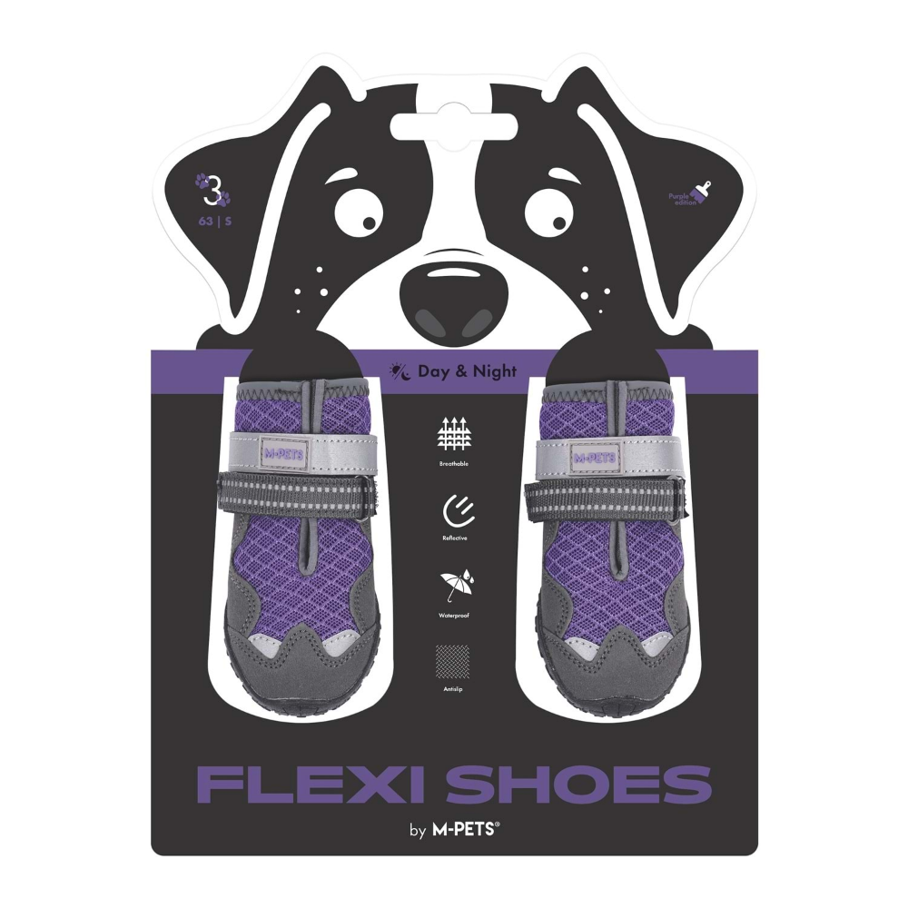 M-Pets Flexi Köpekler İçin Ayakkabı #3 S Purple Edition