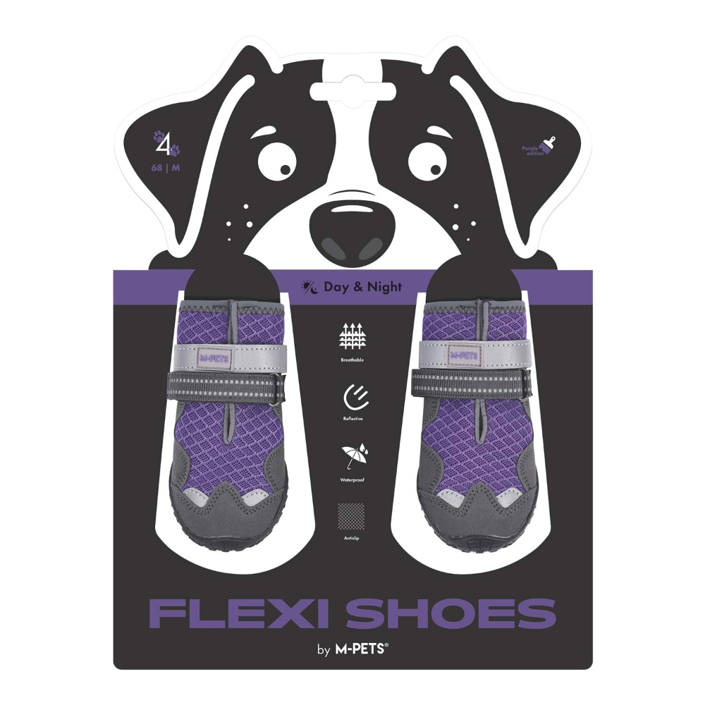 M-Pets Flexi Köpekler İçin Ayakkabı #4 M Purple Edition