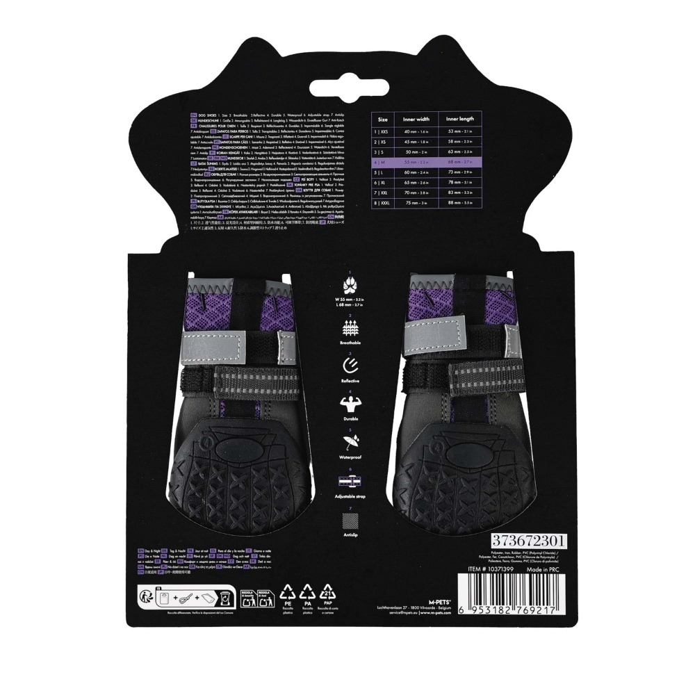 M-Pets Flexi Köpekler İçin Ayakkabı #4 M Purple Edition