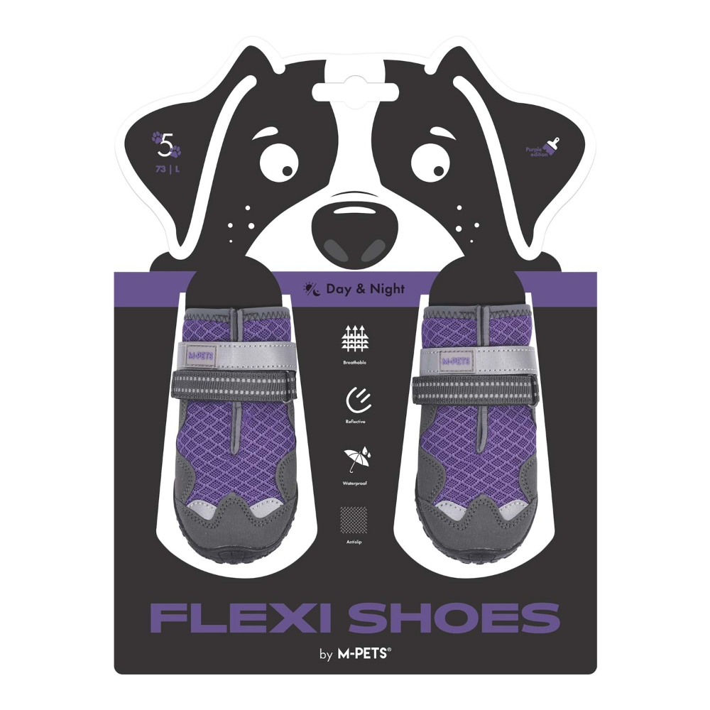 M-Pets Flexi Köpekler İçin Ayakkabı #5 L Purple Edition