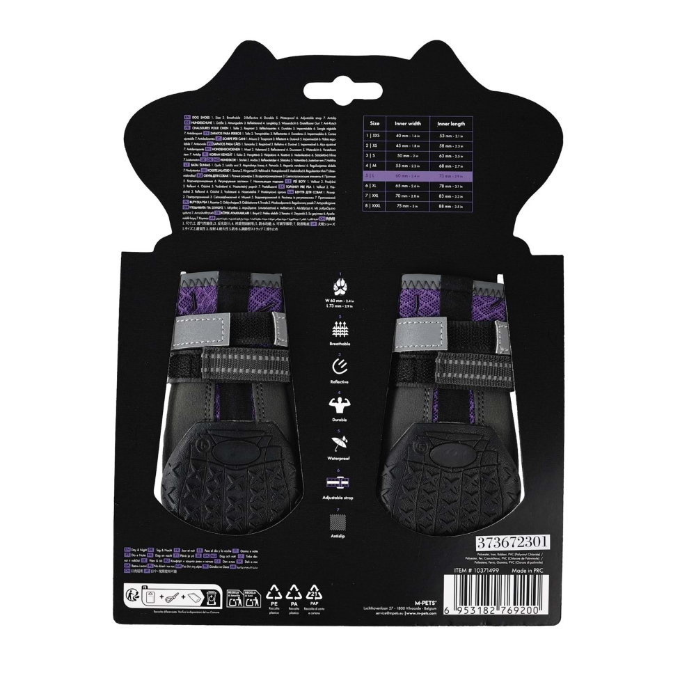 M-Pets Flexi Köpekler İçin Ayakkabı #5 L Purple Edition