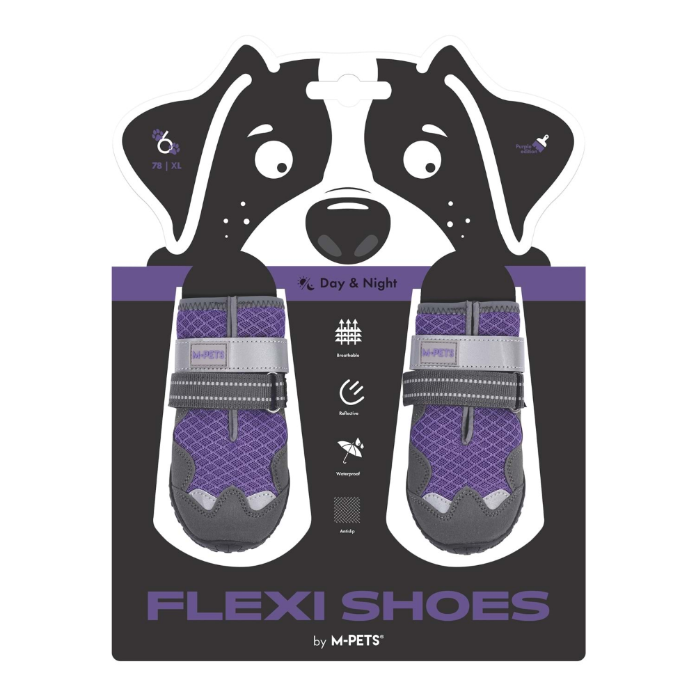 M-Pets Flexi Köpekler İçin Ayakkabı #6 XL Purple Edition