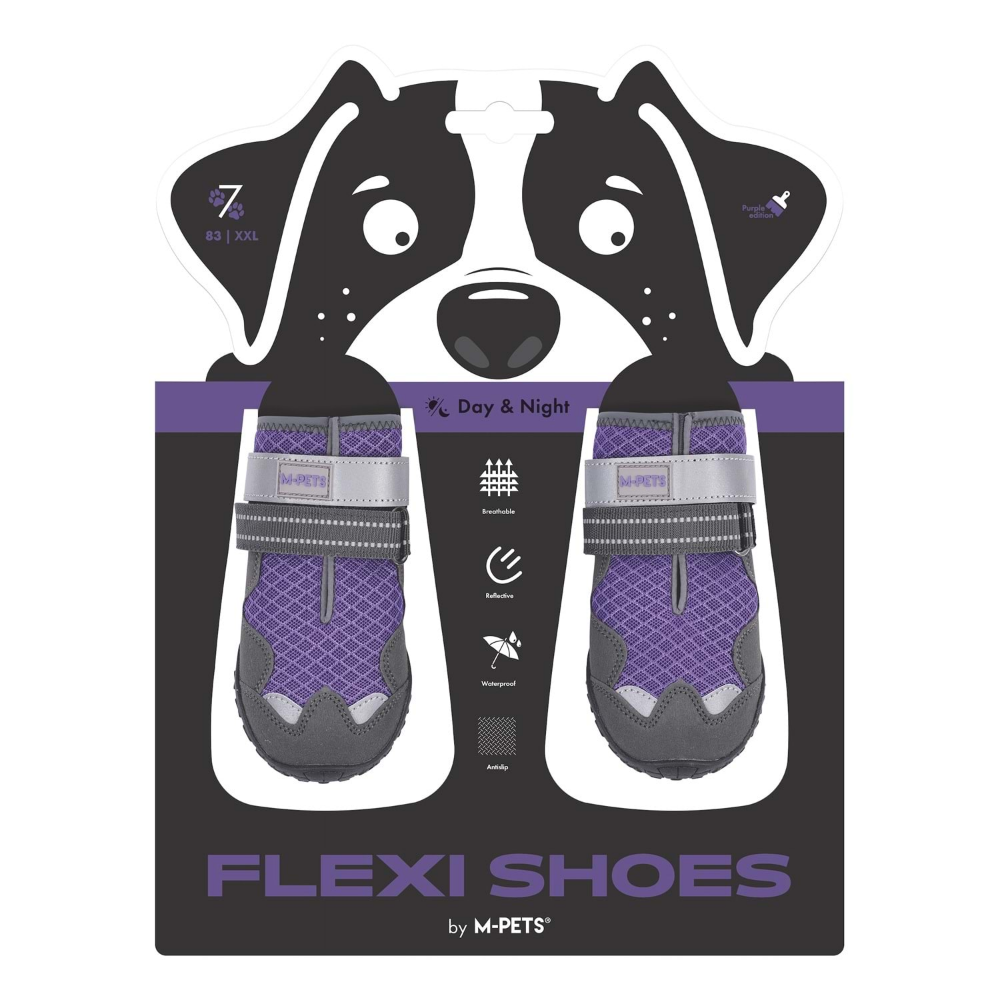 M-Pets Flexi Köpekler İçin Ayakkabı #7 XXL Purple Edition
