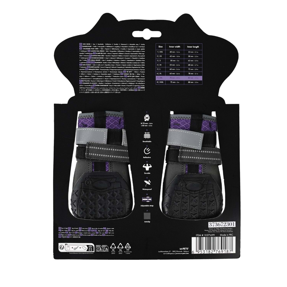 M-Pets Flexi Köpekler İçin Ayakkabı #7 XXL Purple Edition