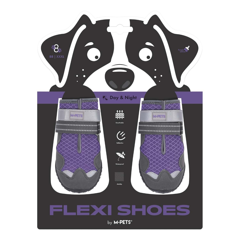 M-Pets Flexi Köpekler İçin Ayakkabı #8 XXXL Purple Edition