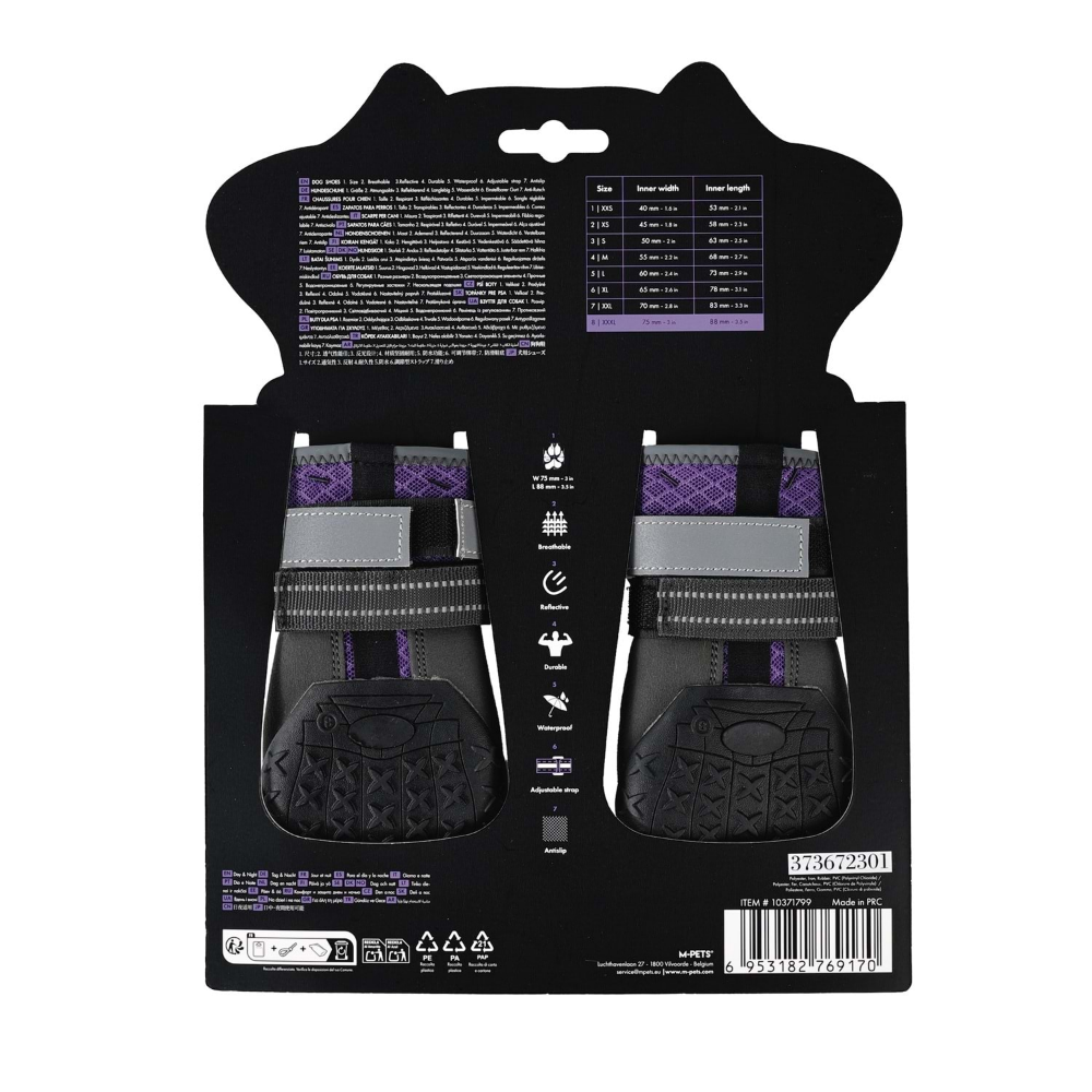M-Pets Flexi Köpekler İçin Ayakkabı #8 XXXL Purple Edition