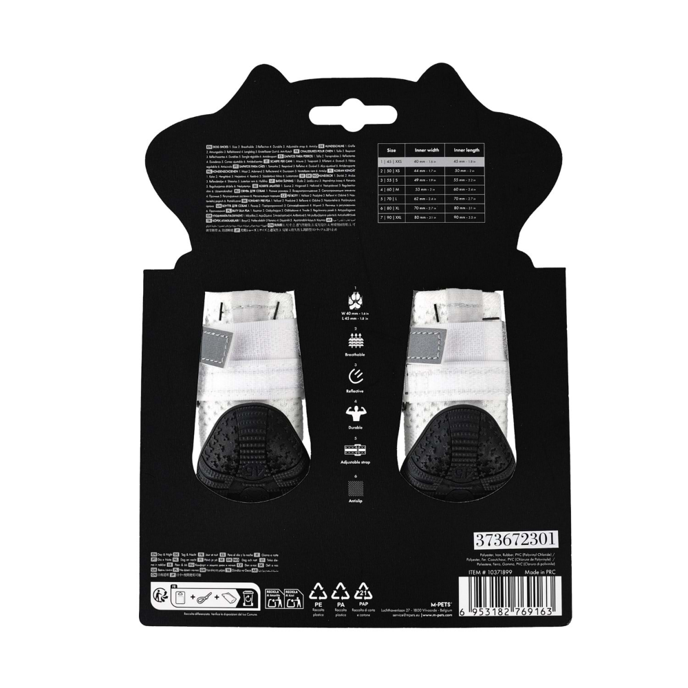 M-Pets Flexi Köpekler İçin Ayakkabı #1 XXS White Edition