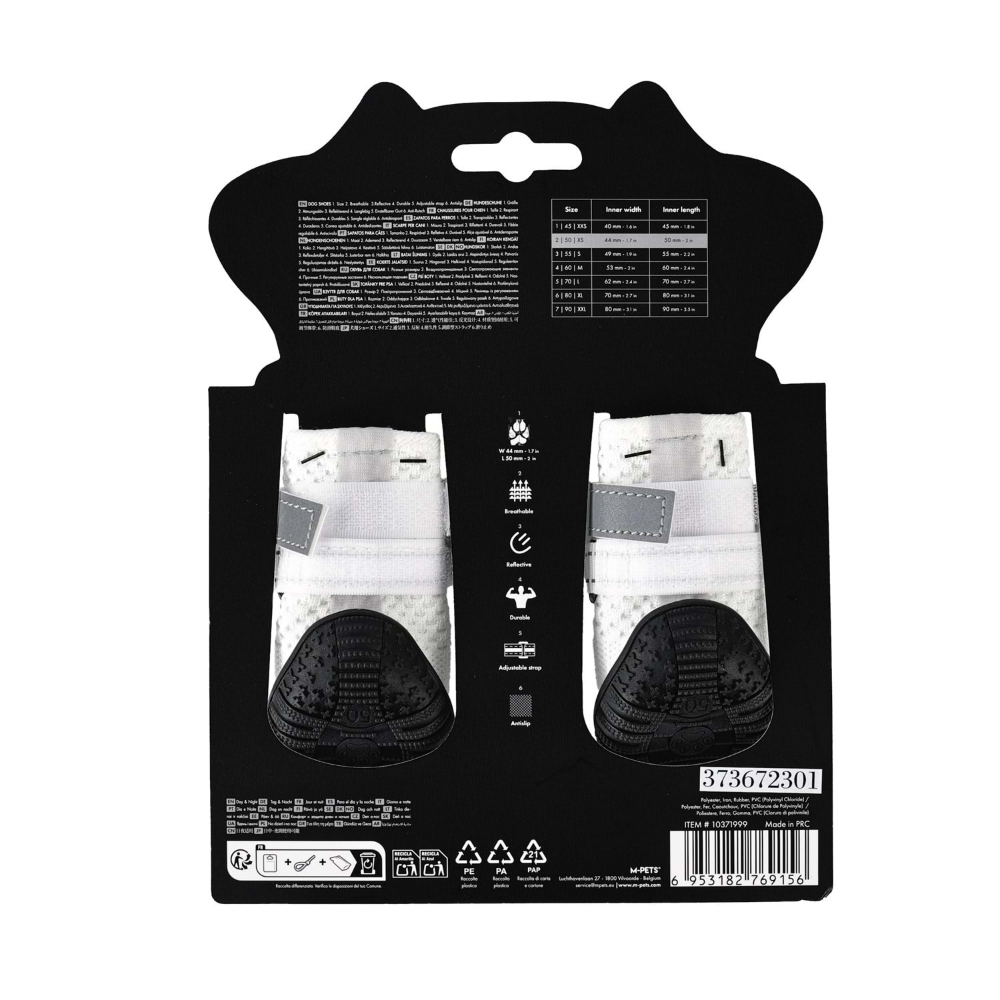 M-Pets Flexi Köpekler İçin Ayakkabı #2 XS White Edition