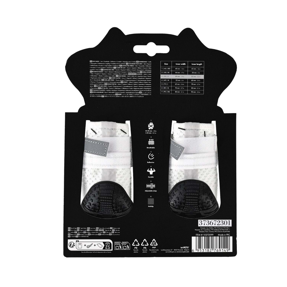M-Pets Flexi Köpekler İçin Ayakkabı #3 S White Edition