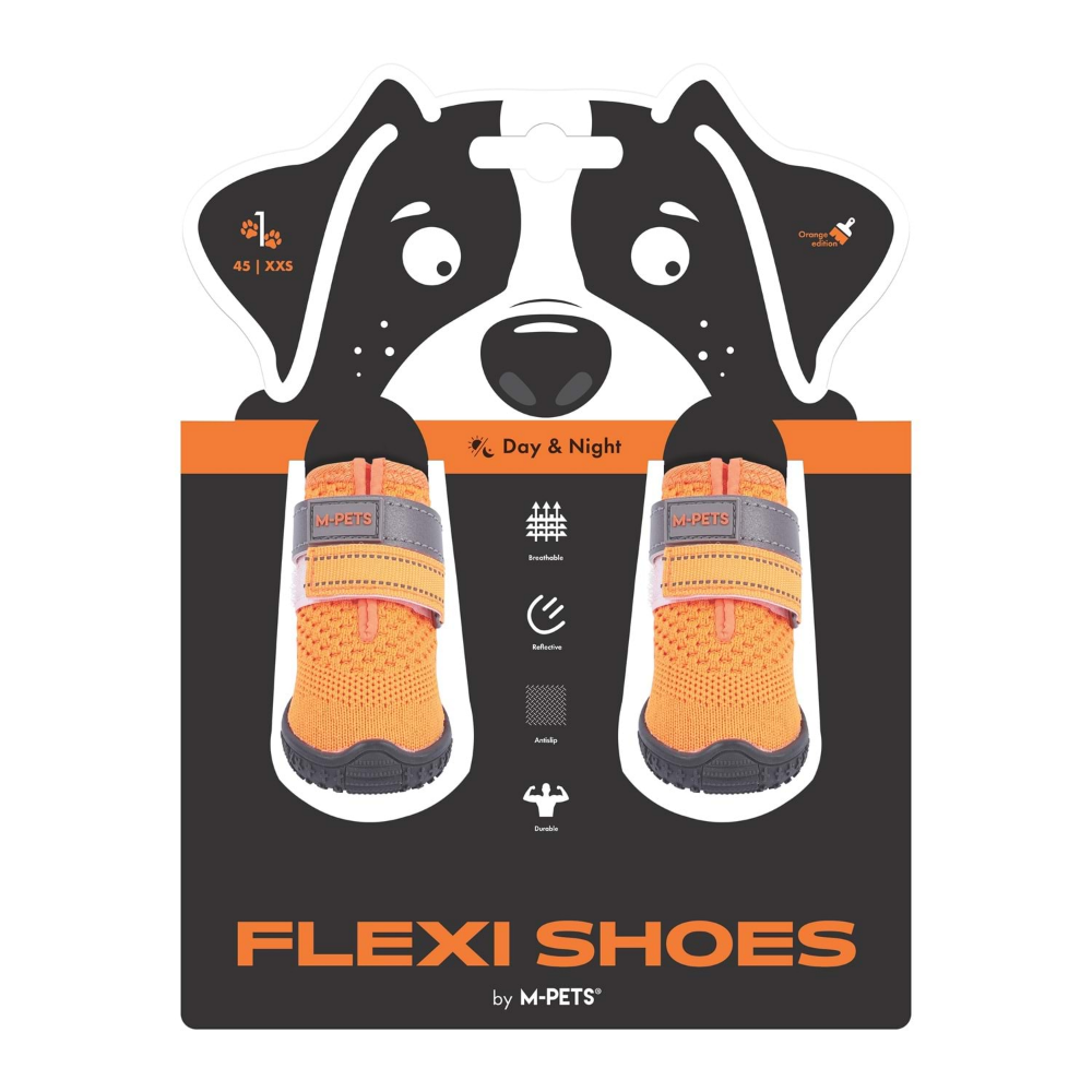 M-Pets Flexi Köpekler İçin Ayakkabı #1 XXS Orange Edition
