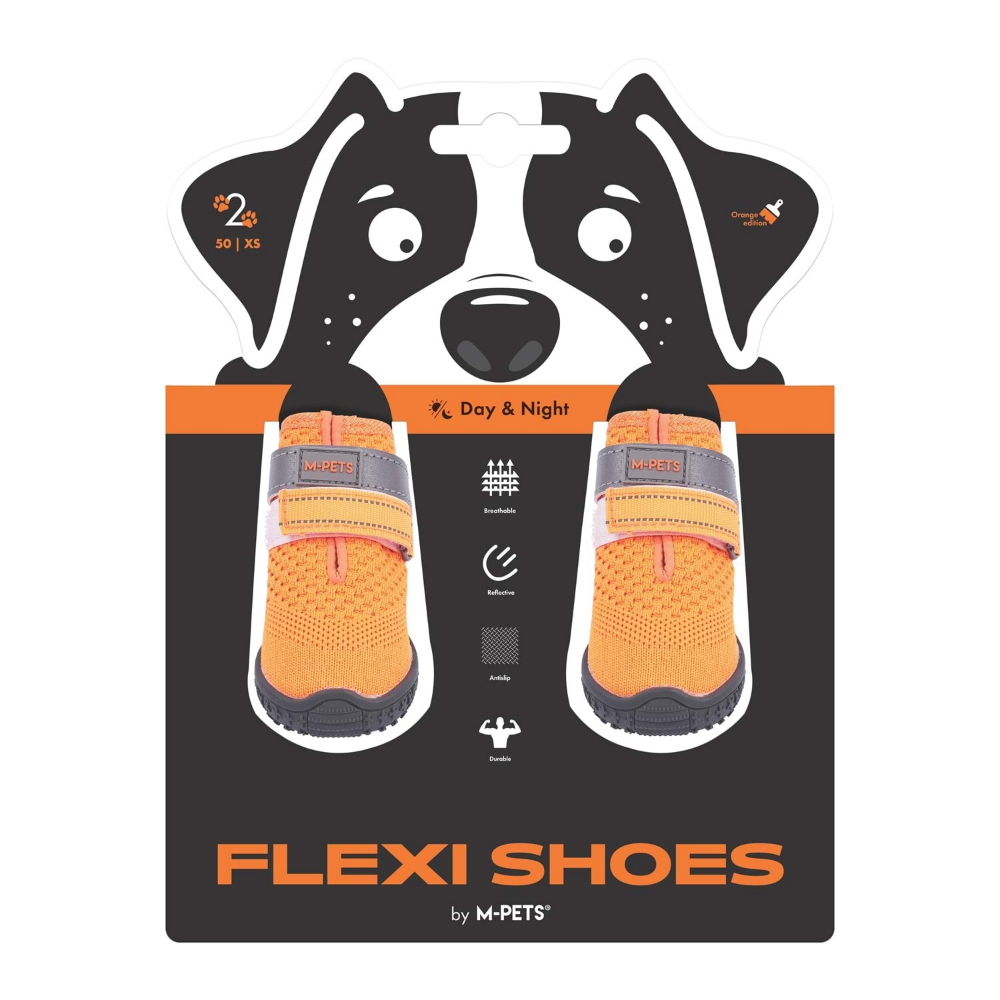 M-Pets Flexi Köpekler İçin Ayakkabı #2 XS Orange Edition