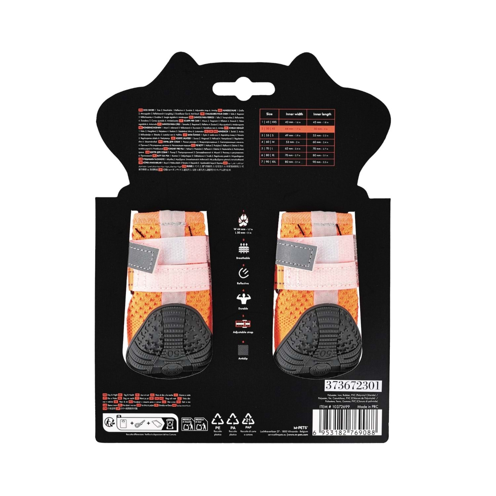 M-Pets Flexi Köpekler İçin Ayakkabı #2 XS Orange Edition