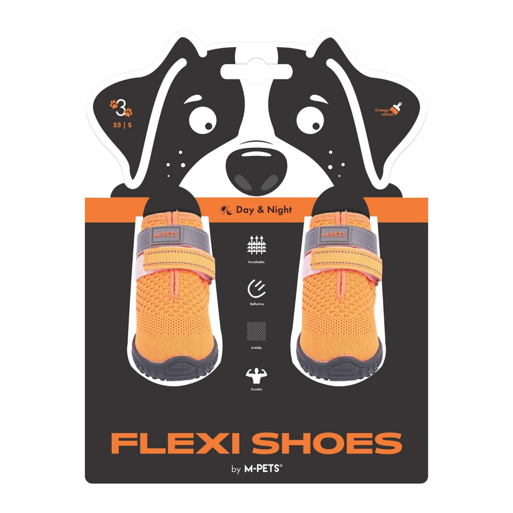 M-Pets Flexi Köpekler İçin Ayakkabı #3 S Orange Edition
