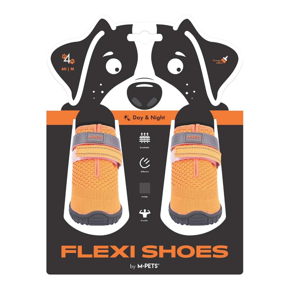 M-Pets Flexi Köpekler İçin Ayakkabı #4 M Orange Edition
