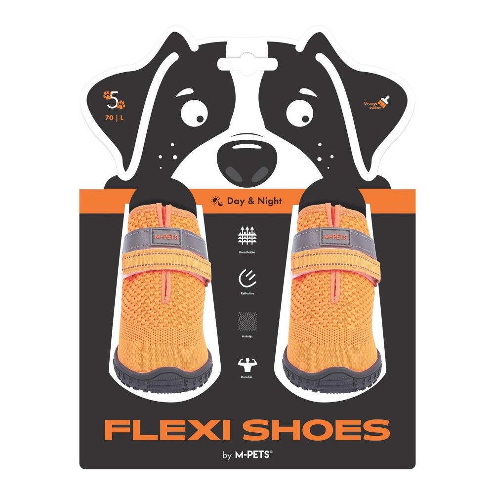 M-Pets Flexi Köpekler İçin Ayakkabı #5 L Orange Edition