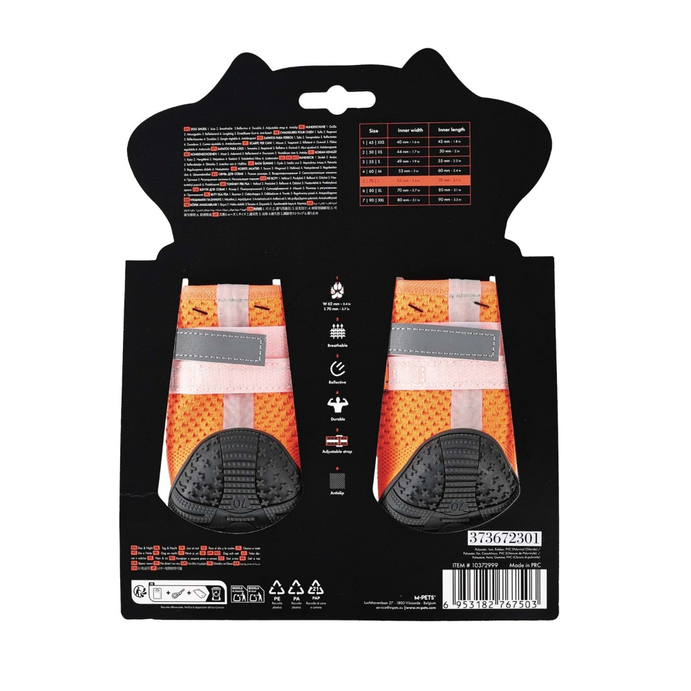 M-Pets Flexi Köpekler İçin Ayakkabı #5 L Orange Edition