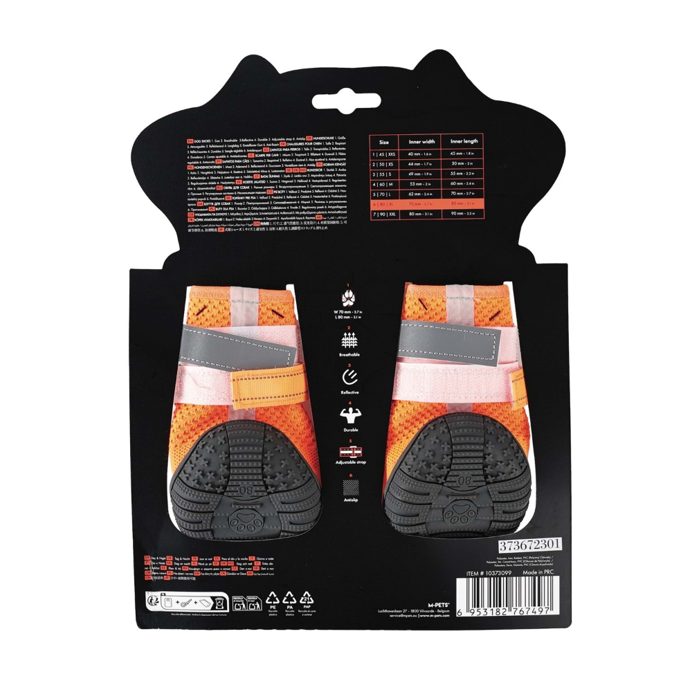M-Pets Flexi Köpekler İçin Ayakkabı #6 XL Orange Edition