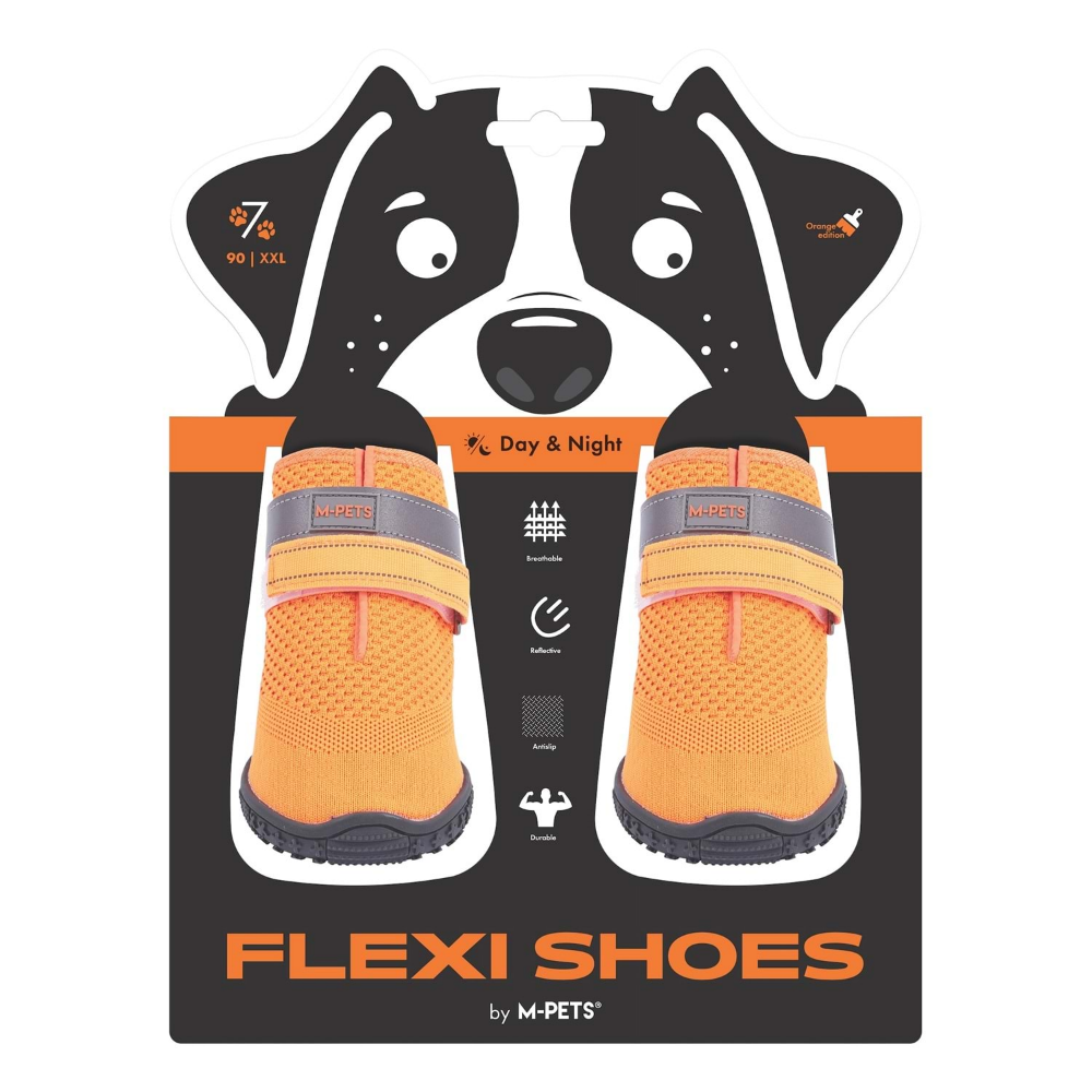 M-Pets Flexi Köpekler İçin Ayakkabı #7 XXL Orange Edition