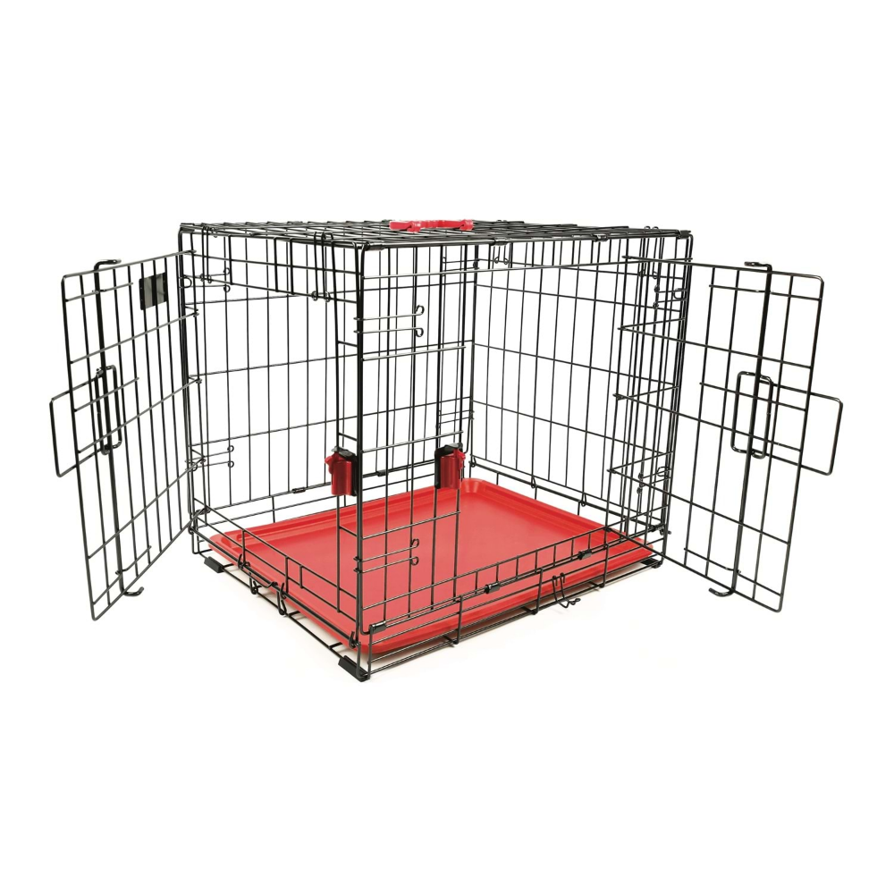 M-Pets Voyager Köpek Kafesi 2 Kapılı (S) Kırmızı 61x46x48Cm