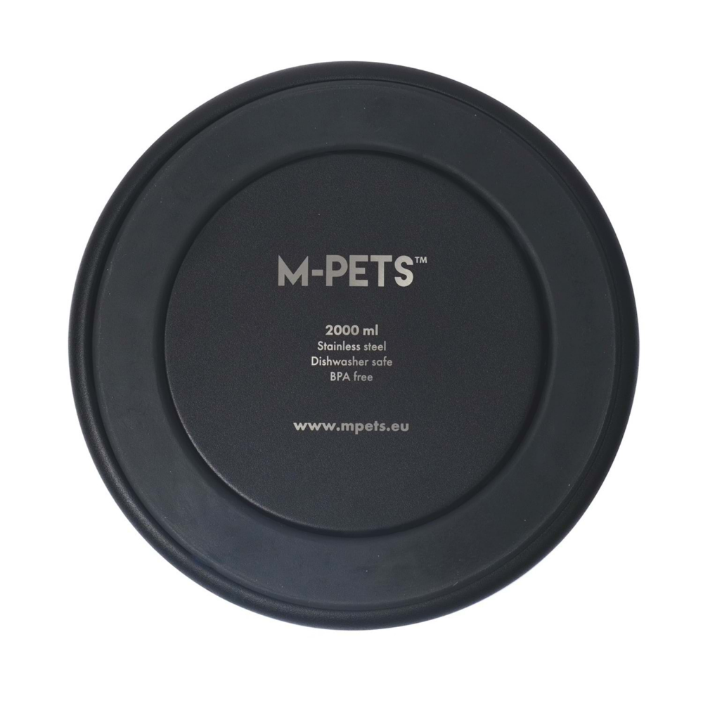 M-Pets Eskimo Çift Cidarlı Mama Kabı 2L Black