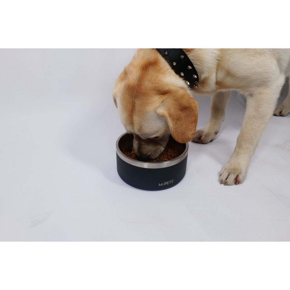 M-Pets Eskimo Çift Cidarlı Mama Kabı 2L Black