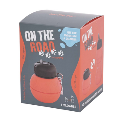 M-Pets On The Road Katlanabilen Seyahat Suluğu 200-550ml Orange