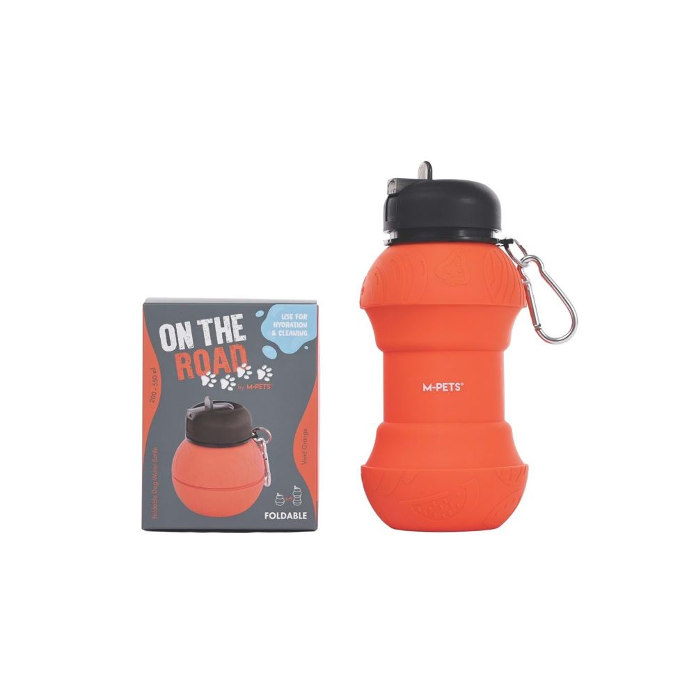 M-Pets On The Road Katlanabilen Seyahat Suluğu 200-550ml Orange