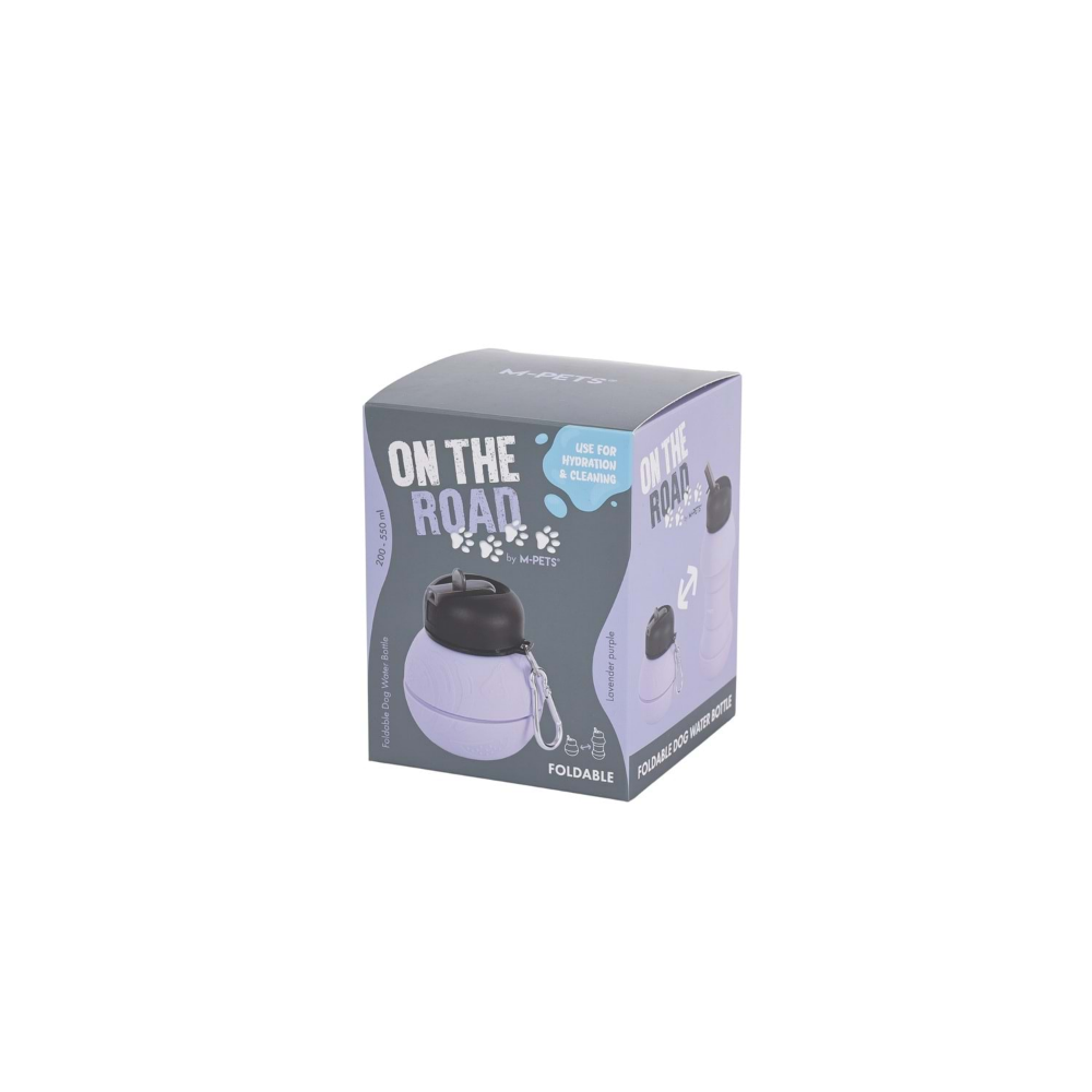 M-Pets On The Road Katlanabilen Seyahat Suluğu 200-550ml Purple