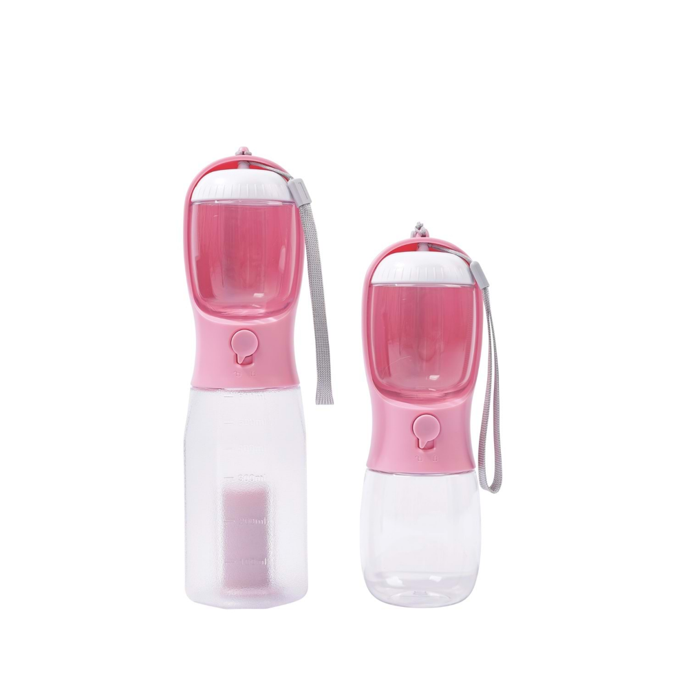 M-PETS On The Road 2İn1 Köpek Seyahat Suluğu 300Ml Pink