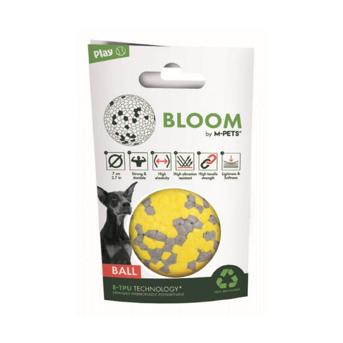 M-Pets Bloom Ball Oyun Topu Parçalanmaz Sarı/Gri