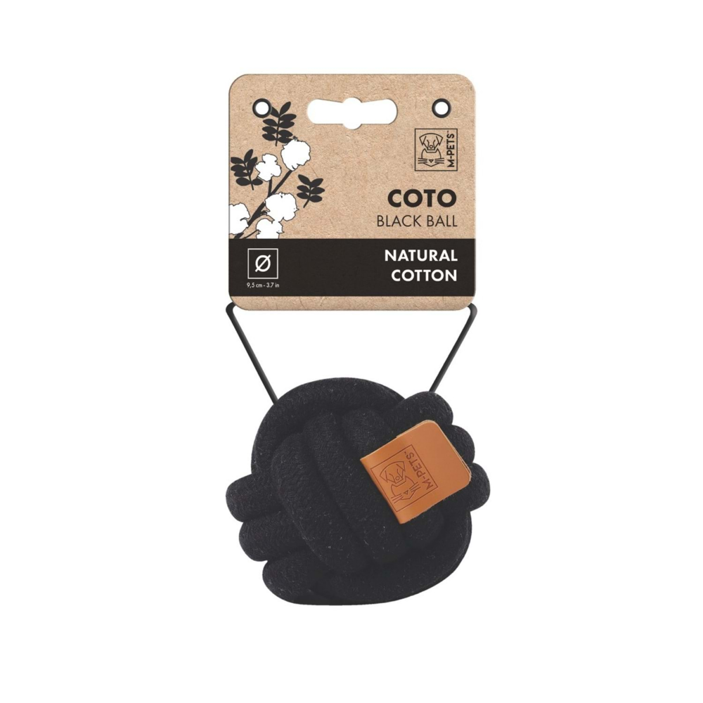 M-Pets Coto Black Ball 9,5 cm Örgü Top Oyuncak