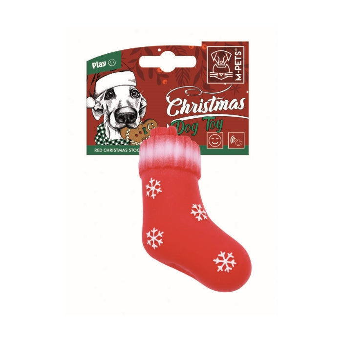 M-Pets Chrıstmas Red Stockıng Köpek Oyuncağı 13cm