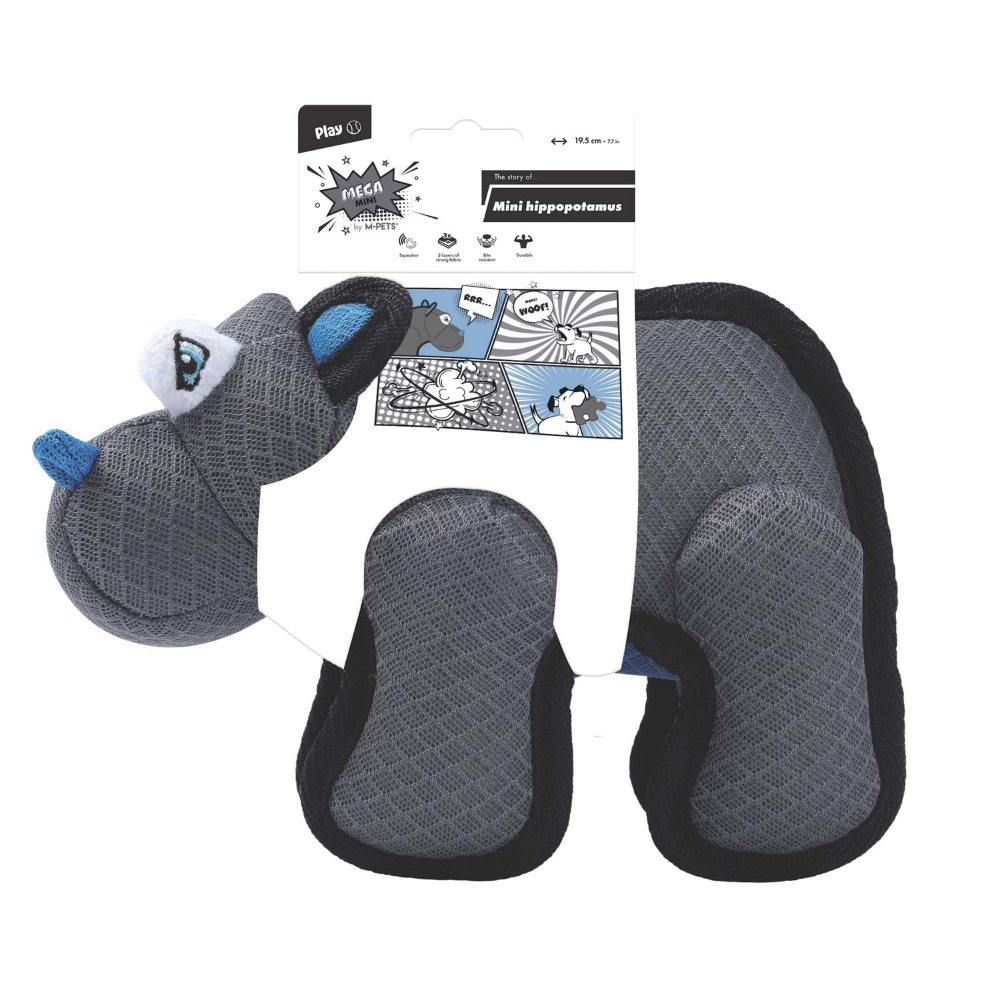M-Pets Mega Mini Hippopotam Köpek Oyuncağı